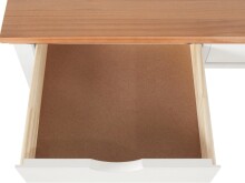 Schreibtisch >Genova<mit 2 Schubladen in Weiß, Kiefer - 120x80x60cm (BxHxT)