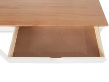 Schreibtisch >Genova<mit 2 Schubladen in Weiß, Kiefer - 120x80x60cm (BxHxT)
