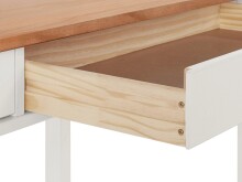 Schreibtisch >Genova<mit 2 Schubladen in Weiß, Kiefer - 120x80x60cm (BxHxT)