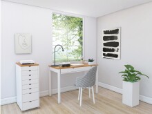 Schreibtisch >Genova<mit 2 Schubladen in Weiß, Kiefer - 120x80x60cm (BxHxT)