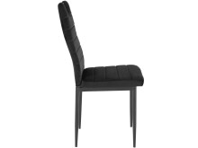 4-Fußstuhl >Milano< (4er-Set) in Schwarz, Samt - 42x98x53cm (BxHxT)