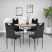 4-Fußstuhl >Milano< (4er-Set) in Schwarz, Samt - 42x98x53cm (BxHxT)
