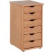 Schubkastenkommode >Genova< 6 Schubladen, Kiefer natur - 34x66x39cm (BxHxT)