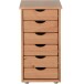 Schubkastenkommode >Genova< 6 Schubladen, Kiefer natur - 34x66x39cm (BxHxT)