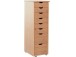 Schubkastenkommode >Genova< 8 Schubladen, Natur, Kiefer - 34x102x39cm (BxHxT)