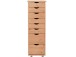 Schubkastenkommode >Genova< 8 Schubladen, Natur, Kiefer - 34x102x39cm (BxHxT)
