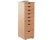 Schubkastenkommode >Genova< 8 Schubladen, Natur, Kiefer - 34x102x39cm (BxHxT)