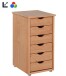 Schubkastenkommode >Genova< 6 Schubladen, Kiefer natur - 34x66x39cm (BxHxT)