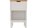 Nachtkommode >Poznan< 1 Schublade in Weiß / Honig, Kiefer/MDF - 38x59x35cm (BxHxT)