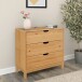 Schubkastenkommode >Poznan< 1 Schublade in Natur, Kiefer / MDF - 76x75x39cm (BxHxT)