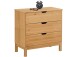 Schubkastenkommode >Poznan< 1 Schublade in Natur, Kiefer / MDF - 76x75x39cm (BxHxT)
