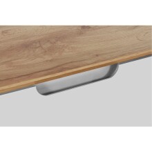 Kommode >Essen< 2 Türen in Weiß / Eiche-Optik, Spanplatte/MDF - 80x75x40cm (BxHxT)