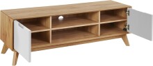 Lowboard >Essen< in Weiß/Natur Spanplatte/MDF - 135x45x40cm (BxHxT)