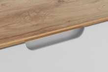 Lowboard >Essen< in Weiß/Natur Spanplatte/MDF - 135x45x40cm (BxHxT)