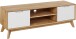 Lowboard >Essen< in Weiß/Natur Spanplatte/MDF - 135x45x40cm (BxHxT)