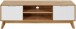 Lowboard >Essen< in Weiß/Natur Spanplatte/MDF - 135x45x40cm (BxHxT)