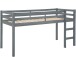 Hochbett >Athen< in Grau, Kiefer - 208x111x103cm (BxHxT)