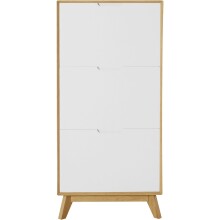 Schuhkipper >Essen< in Eiche-Dekor / Weiß - 60x125x24cm (BxHxT)