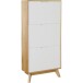 Schuhkipper >Essen< in Eiche-Dekor / Weiß - 60x125x24cm (BxHxT)