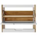 Schuhkipper >Essen< in Eiche-Dekor / Weiß - 60x125x24cm (BxHxT)