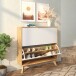 Schuhkipper >Essen< in Eiche-Dekor / Weiß - 89x90x24cm (BxHxT)