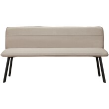 Essbank >Torino< in Bezug Creme, Stoff/Metall - 160x79x56cm (BxHxT)