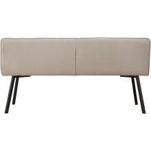Essbank >Torino< in Bezug Creme, Stoff/Metall - 160x79x56cm (BxHxT)