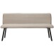 Essbank >Torino< in Bezug Creme, Stoff/Metall - 160x79x56cm (BxHxT)