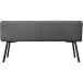 Essbank >Torino< in Bezug Anthrazit, Stoff/Metall - 160x79x56cm (BxHxT)