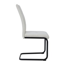 Freischwinger >Chicago< (2er-Set) in Creme-weiss, Stoff - 45x97x61cm (BxHxT)