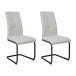 Freischwinger >Chicago< (2er-Set) in Creme-weiss, Stoff - 45x97x61cm (BxHxT)