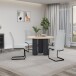 Freischwinger >Chicago< (2er-Set) in Creme-weiss, Stoff - 45x97x61cm (BxHxT)