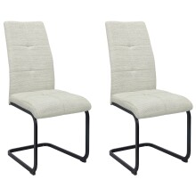 Freischwinger >Chicago< (2er-Set) in Creme, Stoff -...
