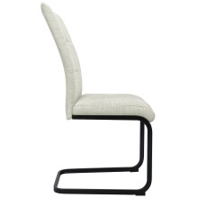 Freischwinger >Chicago< (2er-Set) in Creme, Stoff - 45x97x61cm (BxHxT)