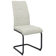 Freischwinger >Chicago< (2er-Set) in Creme, Stoff - 45x97x61cm (BxHxT)
