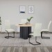 Freischwinger >Chicago< (2er-Set) in Creme, Stoff - 45x97x61cm (BxHxT)
