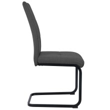Freischwinger >Chicago< (2er-Set) in Anthrazit, Stoff - 45x97x61cm (BxHxT)