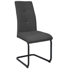 Freischwinger >Chicago< (2er-Set) in Anthrazit, Stoff - 45x97x61cm (BxHxT)