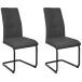 Freischwinger >Chicago< (2er-Set) in Anthrazit, Stoff - 45x97x61cm (BxHxT)