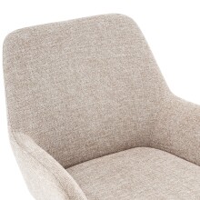 Armlehnstuhl >Cordoba< (2er-Set) in Creme, Stoff - 57x85x59cm (BxHxT)