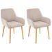 Armlehnstuhl >Cordoba< (2er-Set) in Creme, Stoff - 57x85x59cm (BxHxT)