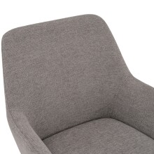 4-Fußstuhl >Constantin< (2er-Set) in Hellgrau, Stoff - 57x84,5x59cm (BxHxT)