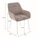 4-Fußstuhl >Constantin< (2er-Set) in Hellgrau, Stoff - 57x84,5x59cm (BxHxT)