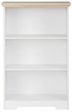 Bücherregal >Nantes< in Eiche Dekor / Weiß - 73x113x32cm (BxHxT)
