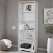Bücherregal >Nantes< in Eiche Dekor / weiß - 75x180x32cm (BxHxT)
