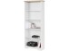 Bücherregal >Nantes< in Eiche Dekor / weiß - 75x180x32cm (BxHxT)