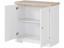 Kommode >Nantes< in Eiche Dekor / Weiß - 82x80x39cm (BxHxT)