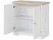 Kommode >Nantes< in Eiche Dekor / Weiß - 82x80x39cm (BxHxT)