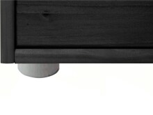 Schubkastenkommode >Genova< in Schwarz, Kiefer/MDF - 34x66x39cm (BxHxT)