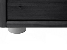 Schubkastenkommode >Genova< in Schwarz, Kiefer/MDF - 34x102x39cm (BxHxT)